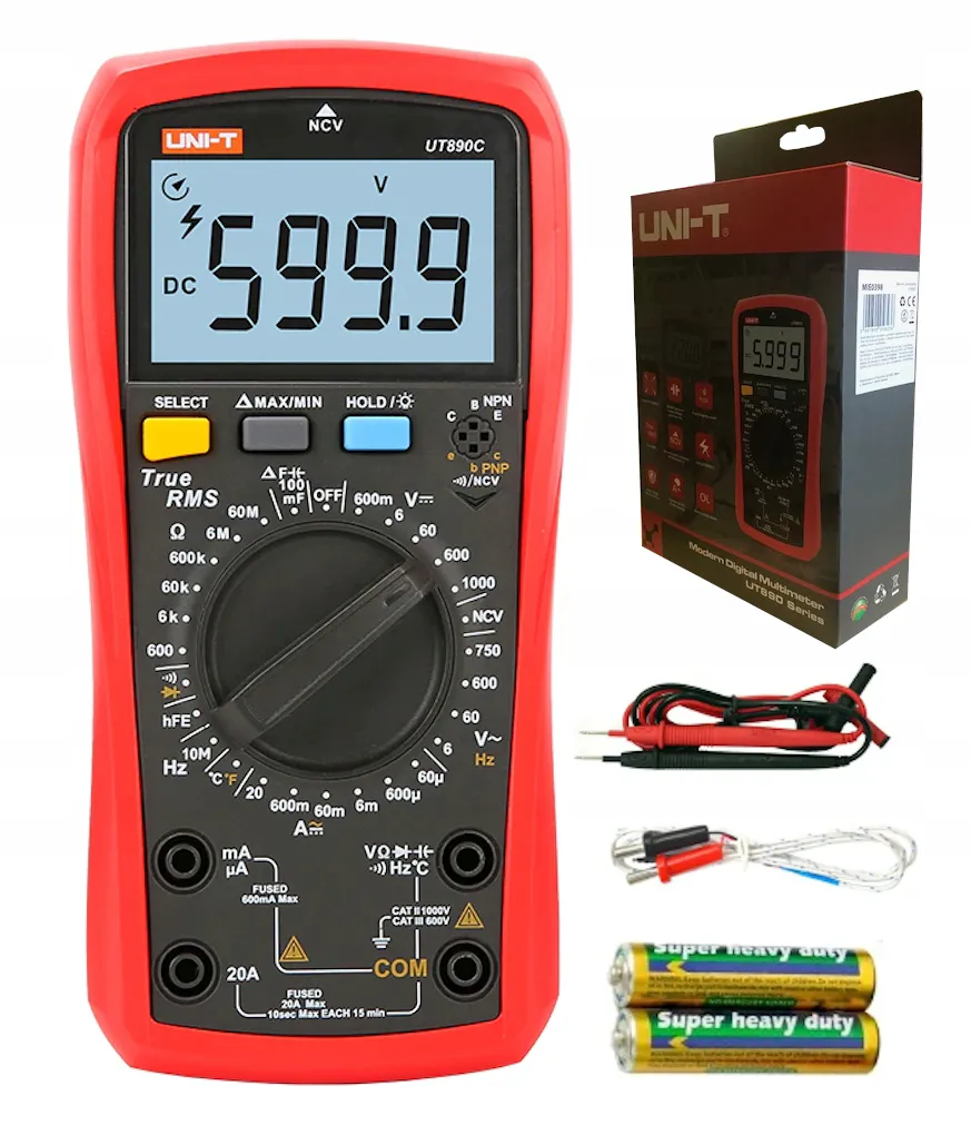 UNI-T UT890C TrueRMS МУЛЬТИМЕТР 20 А NCV hFe